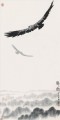Águila Wu Zuoren en el cielo 1983 tinta china antigua